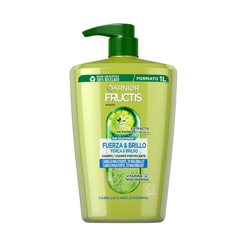 FRUCTIS Fuerza & brillo de Garnier Champú foriticante para todo tipo de cabellos 1 l.