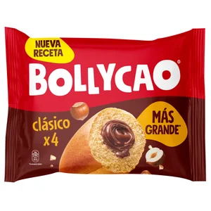 BOLLYCAO Bollo relleno de cacao 4 uds. 228 g.