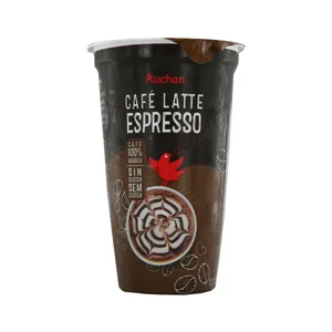 AUCHAN Bebida de café 100% arábica (espresso) con leche 250 ml. Producto Alcampo