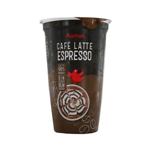 Bebida de café 100% arábica (espresso) con leche PRODUCTO ALCAMPO 250 ml.