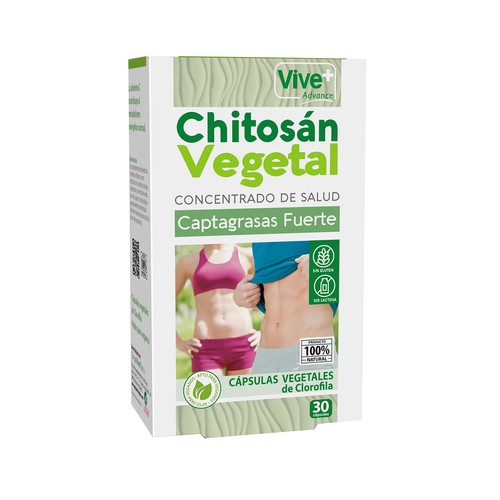 VIVE+ SALUD Y VIDA Chitosán vegetal VIVE + SALUD Y VIDA 16,35 g. 30 cap.