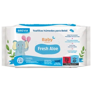BREVIA Toallitas húmedas para bebé con aloe vera y sin alcohol BREVIA Babycream 100 uds.