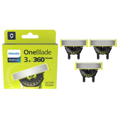 PHILIPS Oneblade 360 Cuchillas de afetiar 3 uds.