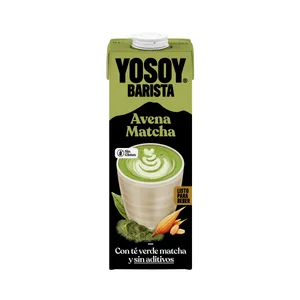YOSOY Barista Bebida vegetal de avena con té verde matcha sin aditivos 1 l.