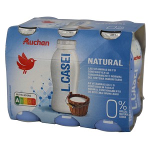 Imagen de AUCHAN L. casei natural desnatado, con 0% materia grasa 6x100 g Producto Alcampo.