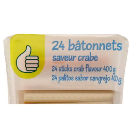 PRODUCTO ECONÓMICO ALCAMPO Palitos de surimi (sabor a cangrejo) PRODUCTO ECONÓMICO ALCAMPO 400 g.