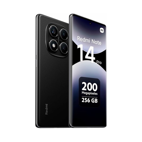 Smartphone XIAOMI Redmi Note 14 Pro , 256GB color negro medianoche, pantalla 16,94cm (6,67")..