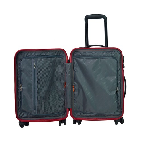 Maleta mediana tipo trolley  8 ruedas lock equalizer 67cm rojo. AIRPORT