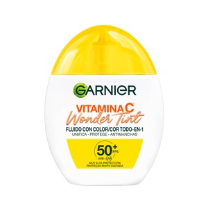GARNIER Vitamina C wonder tint Fluido solar con color (medio) y FPS 50+ (muy alto) 40 ml.