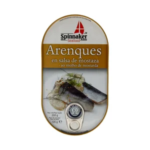 SPINNAKER Arenques con mostaza, ahumados del Norte SPINNAKER 200 g.