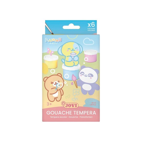 Estuche con 6 botes de 35ml en colores Pastel + pincel. FULCO S.A.