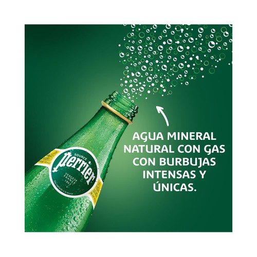 PERRIER Agua mineral con gas botella de 1 l.