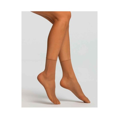 Pack de 2 pares de tobilleros, 40den, POMPEA, color polvere, talla única.