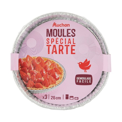 Bandejas de aluminio especial tartas 26 cm PRODUCTO ALCAMPO 3 uds.