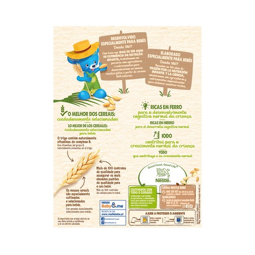 NESTLÉ Papilla de 5 frutas y creales con leche para preparar con agua, a partir de 6 meses NESTLÉ Cerelac 250 g.