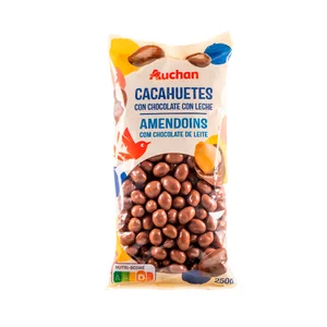 PRODUCTO ALCAMPO Grageados cacahueta chocolate con leche 250 g.