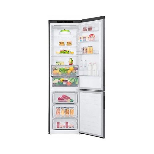 Frigorífico combi LG GBP62DSNGC NO FROST, clasificación energética: D, H: 203cm, A: 59,5cm, F: 67cm, capacidad total: 384L.