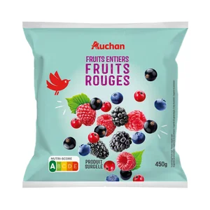 AUCHAN Mezcla de frutos rojos ultracongelados 450 g Producto Alcampo.