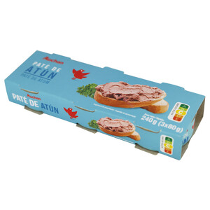 PRODUCTO ALCAMPO Paté de atún PRODUCTO ALCAMPO lata de 80 g. pack de 3 uds.