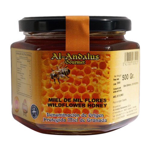 Miel de mil flores denominación de origen Granada AL ANDALUS 500 g.