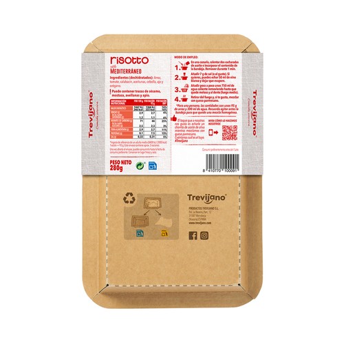 TREVIJANO Risotto mediterráneo 280g