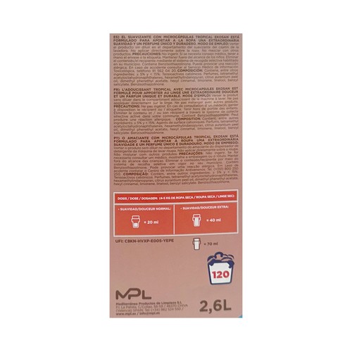 EKOSAN Suavizante tropical 2,6L
