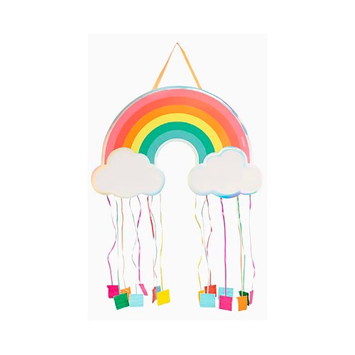 Piñata arcoíris de cartón, 55 x 36,5 cm, FSC.