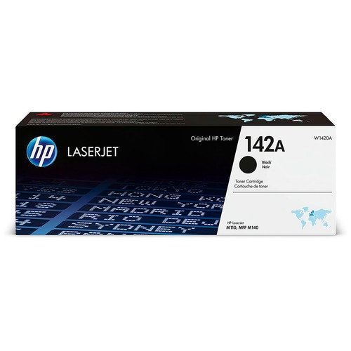 Cartucho de tóner HP original LaserJet 142A negro.
