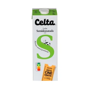 CELTA Leche de vaca semidesnatada con bienestar animal garantizado 1.5 l.