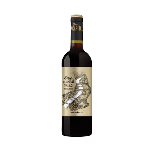 SANZ La capital Vino tinto Roble con D.O Vinos de Madrid botella 75 cl.