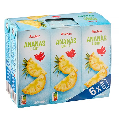 PRODUCTO ALCAMPO Néctar de piña light pack 6 uds x 200ml