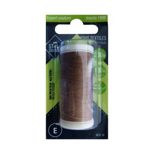 Imagen de Bobina de hilo de poliéster color marrón claro para todo tipo de telas, 200m., STYLE.