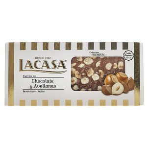 Imagen de LACASA Turrón de chocolate y avellanas 250 g.