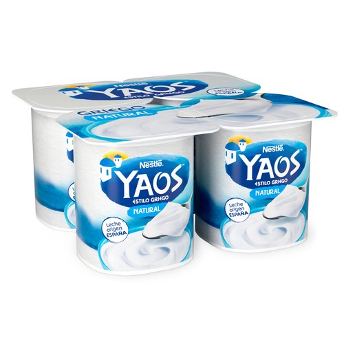 YAOS Yogur natural estilo griego  de Nestlé 4 x 115 g.