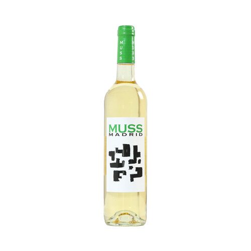 Vino blanco con denominación de origen Vinos de Madrid MUSS botella de 75 cl.
