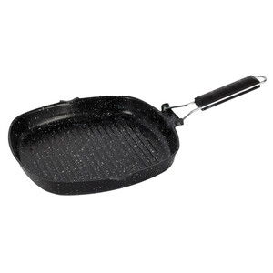 Imagen de Asador 28x28cm. con interior antiadherente y mango plegable, apto para inducción, Onix TABERSEO.