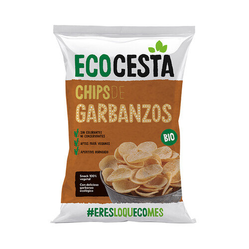 ECOCESTA Chips 100% vegetales a base de garbanzos ecológicos 80 g.