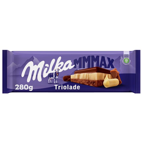 MILKA Chocolate con leche triolade 300 g.