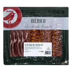 AUCHAN Tabla de embutidos ibéricos elaborados en Extremadura 200 g. Producto Alcampo