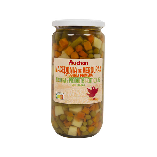 Macedonia de verduras al natural PRODUCTO ALCAMPO frasco de 400 g.