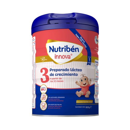 NUTRIBÉN Innova Preparado lácteo (3) de crecimiento a partir de 12 meses 800 g.