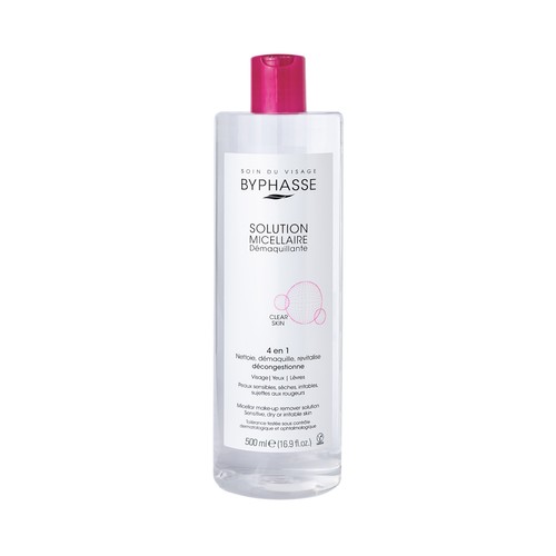 BYPHASSE Soluación micelar desmaquillante bifásica para todo tipo de pieles, incluso sensibles BYPHASSE 500 ml.