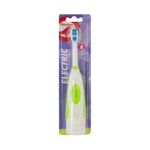 PRODUCTO ALCAMPO Cepillo de dientes a pilas, con filamentos suaves y cabezal giratorio.