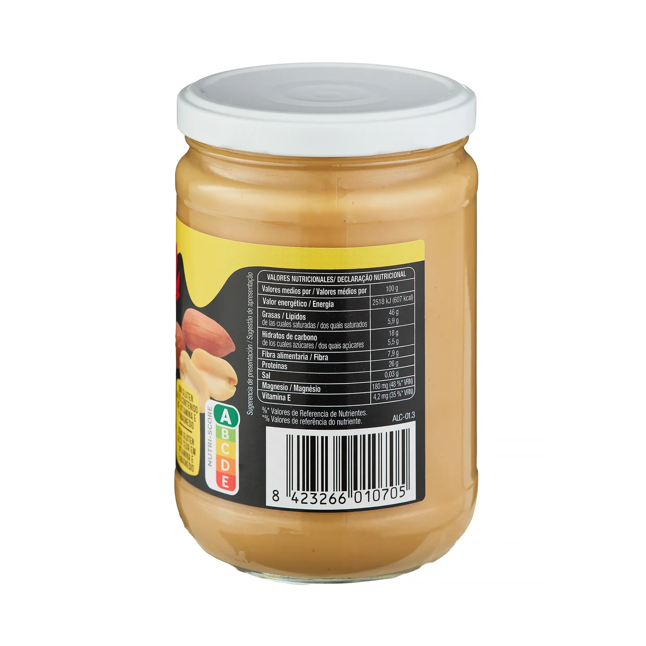 PRODUCTO ALCAMPO Crema de cacahuete (100% cacahuete molido en molino de piedra) 500 g