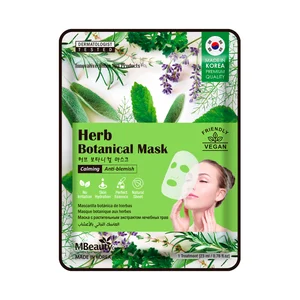 MBEAUTY Mascarilla facial botánica calmante y antimanchas, con hierbas MBEAUTY.