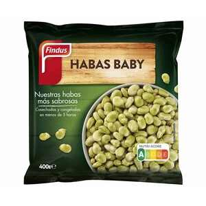 Imagen de FINDUS Habas baby tienras, seleccionadas y congeladas en pocas horas FINDUS 400 g.