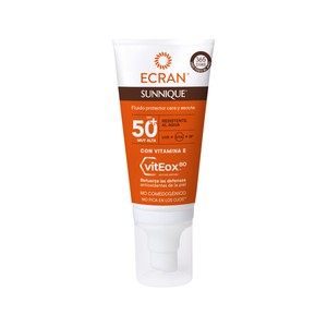 Imagen de ECRAN Sunnique Fluido facial protector para cara y escote con FPS 50+ (muy alto) 50 ml.
