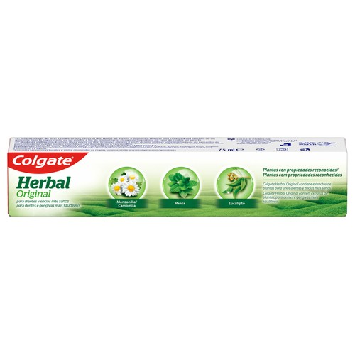 COLGATE Herbal original Pasta de dientes con flúor y extractos de plantas 75 ml.