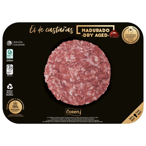 COREN Dry aged selecta Hamburguesa de carne de cerdo madurada 180 g.