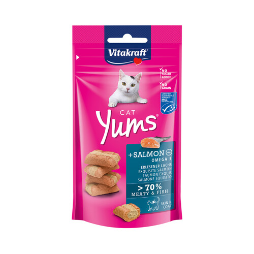 VITAKRAFT Snacks para gatos a base de salmón VITAKRAFT CAT YUMS 40 g.
